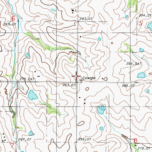 Topographic Map of Excelsior School (historical), MO