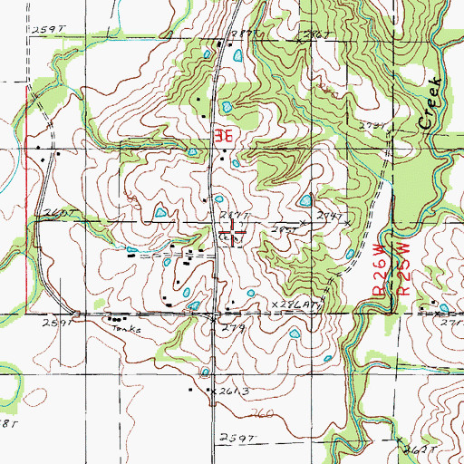 Topographic Map of Fairview Church (historical), MO