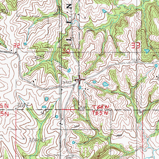 Topographic Map of Fairview Church, MO