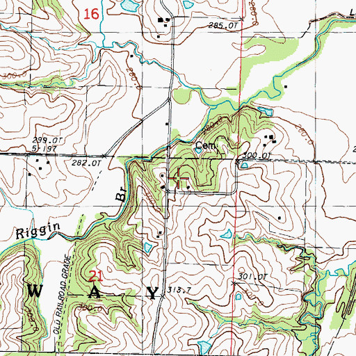 Topographic Map of Fairview Church, MO
