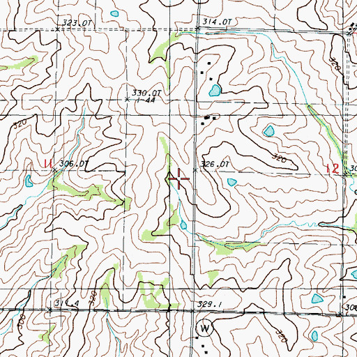 Topographic Map of Fairview School (historical), MO