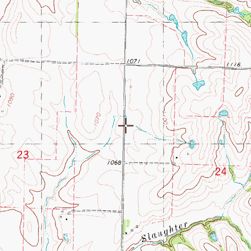 Topographic Map of Fairview School (historical), MO