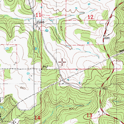 Topographic Map of Feeler School, MO