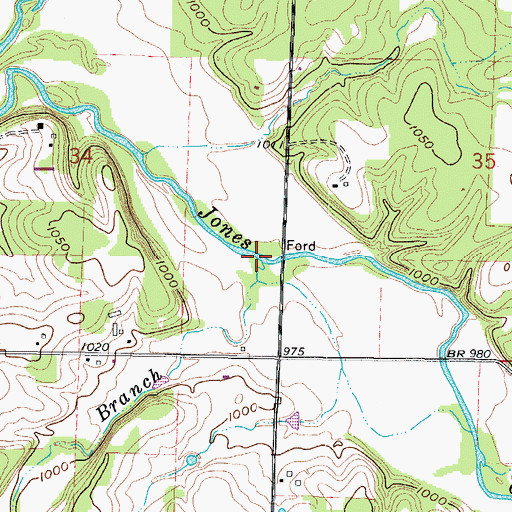 Topographic Map of Fidelity Branch, MO