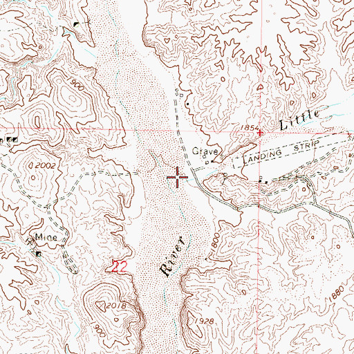 Topographic Map of Little San Domingo Wash, AZ
