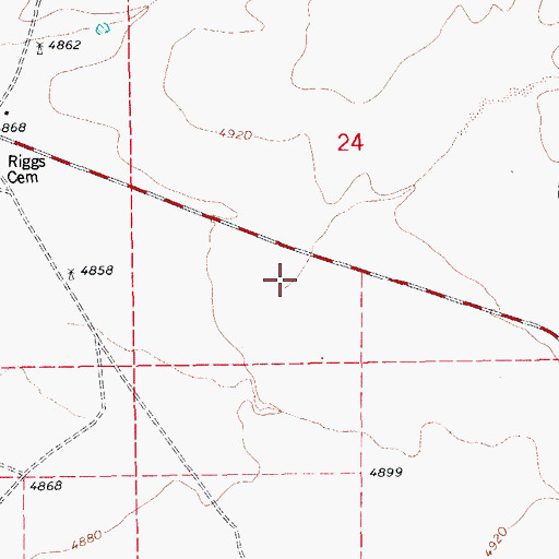 Topographic Map of Little Sand Wash, AZ