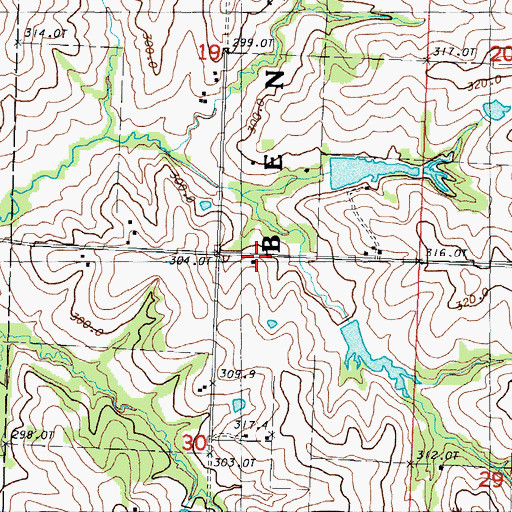 Topographic Map of Fleming School, MO