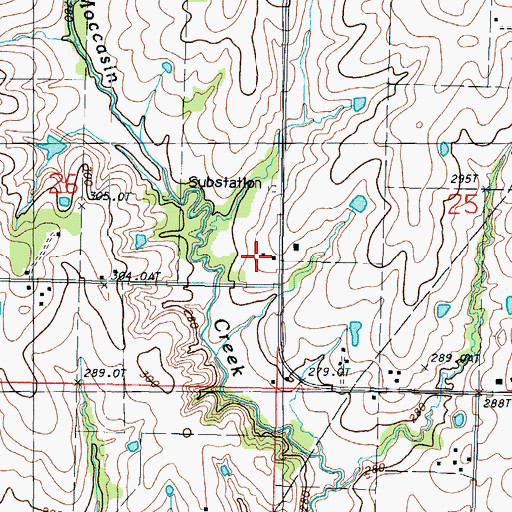 Topographic Map of Floyd School (historical), MO