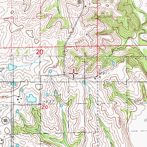 Topographic Map of Ford School (historical), MO