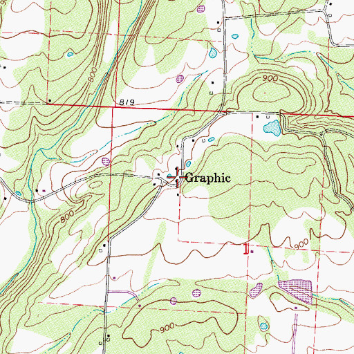Topographic Map of Graphic, AR