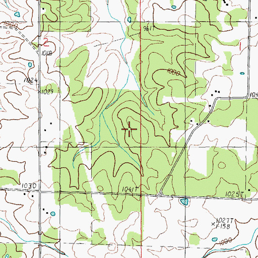 Topographic Map of Forest View School (historical), MO