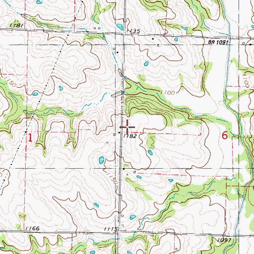 Topographic Map of Foster School, MO