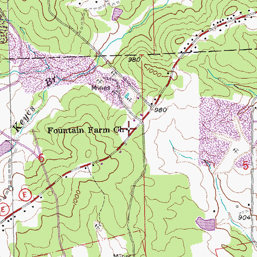 Topographic Map of Full Gospel Tabernacle, MO