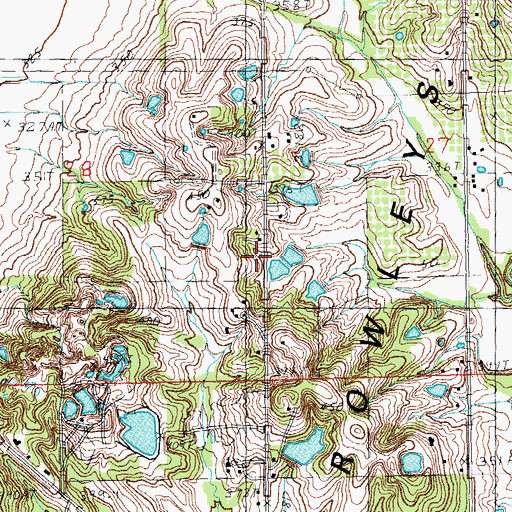 Topographic Map of Four Mile School, MO