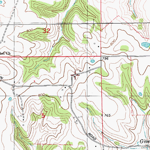 Topographic Map of Franklin School, MO