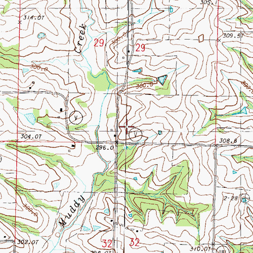 Topographic Map of Franklin School (historical), MO