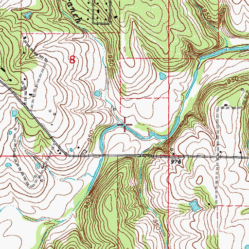 Topographic Map of Franz Branch, MO