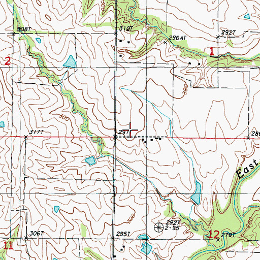 Topographic Map of Freeland School (historical), MO