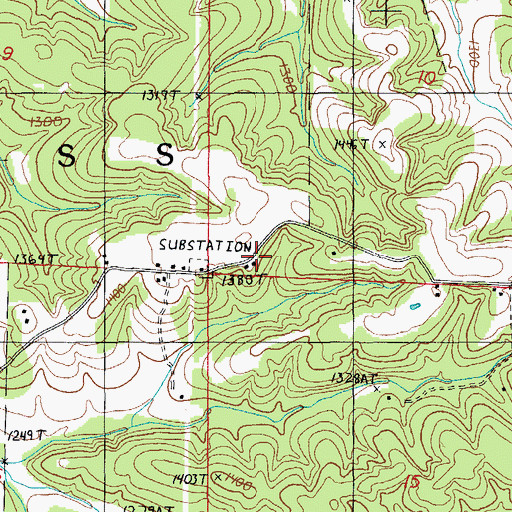 Topographic Map of French School, MO