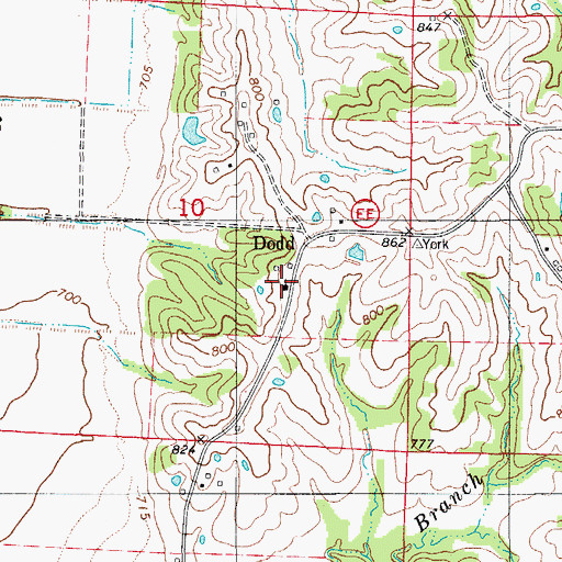 Topographic Map of Friendship Church, MO
