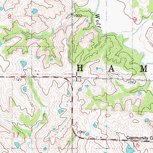 Topographic Map of Friendship Church (historical), MO