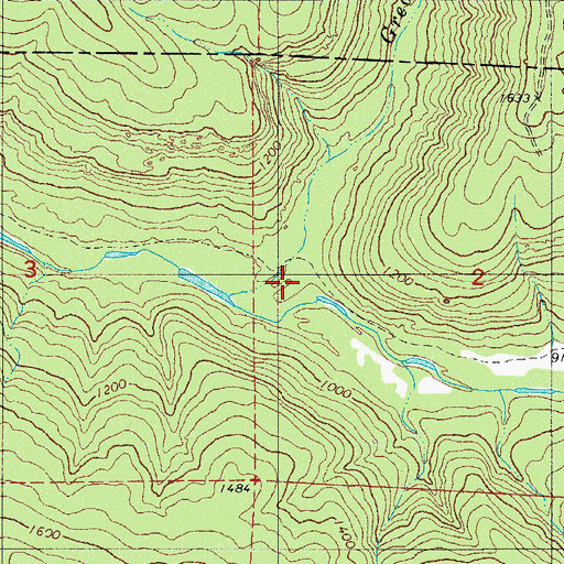 Topographic Map of Greasy Creek, AR