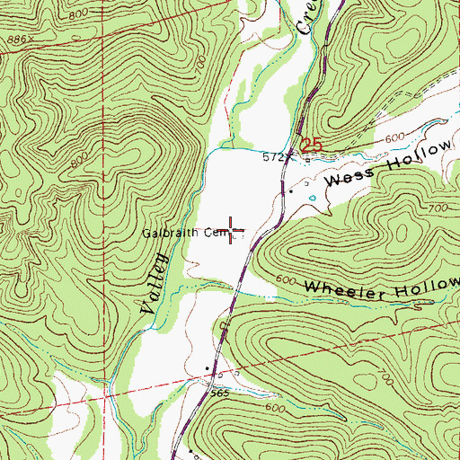 Topographic Map of Galbraith Cemetery, MO