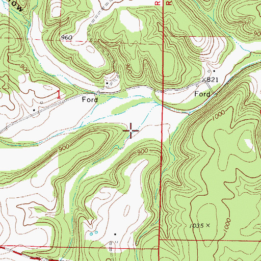 Topographic Map of Gardner Hollow, MO