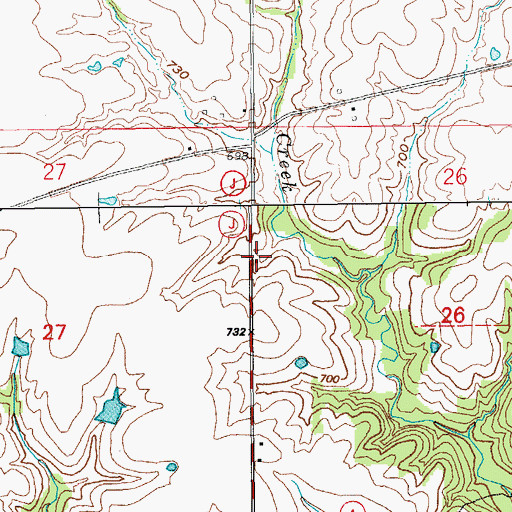 Topographic Map of Gentry School (historical), MO