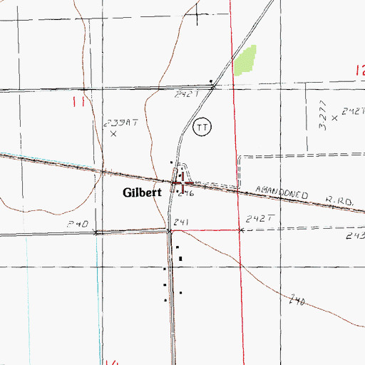 Topographic Map of Gilbert, MO