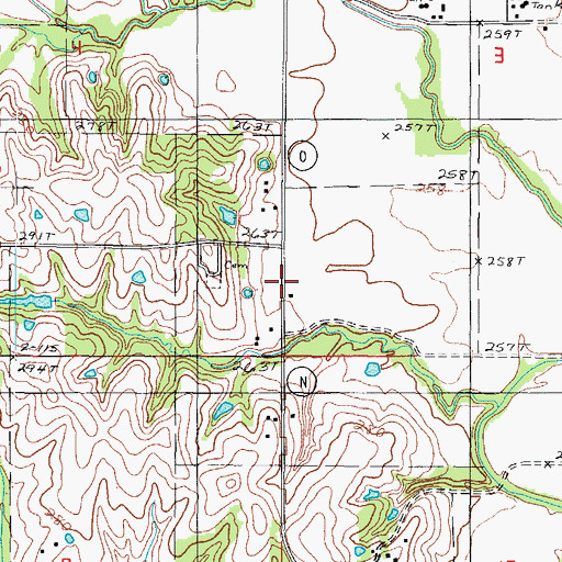 Topographic Map of Glaze School, MO