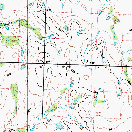 Topographic Map of Glendale School (historical), MO