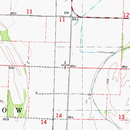 Topographic Map of Glendale School (historical), MO