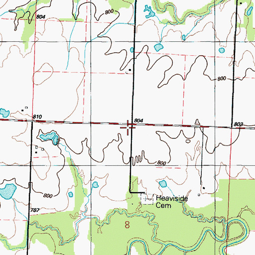 Topographic Map of Glenwood School (historical), MO