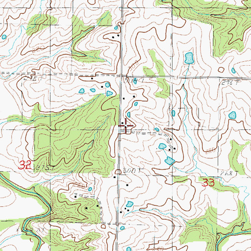 Topographic Map of Globe School (historical), MO