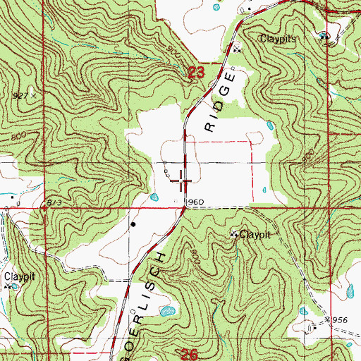 Topographic Map of Goerlisch School, MO