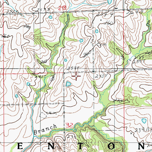 Topographic Map of Gooch School (historical), MO