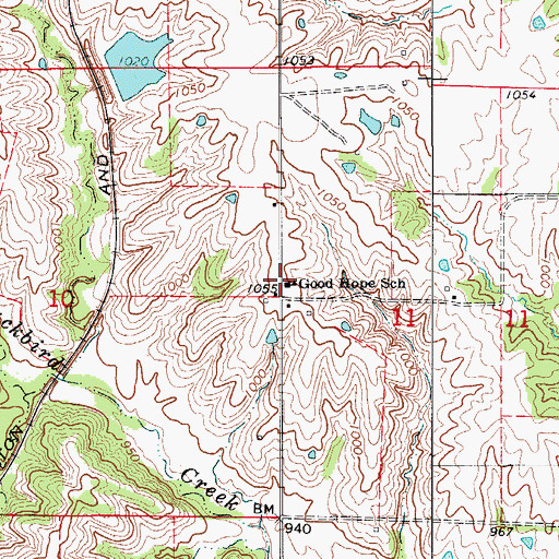 Topographic Map of Good Hope School, MO