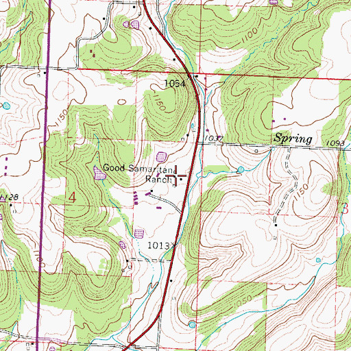 Topographic Map of Good Samaritan Ranch, MO