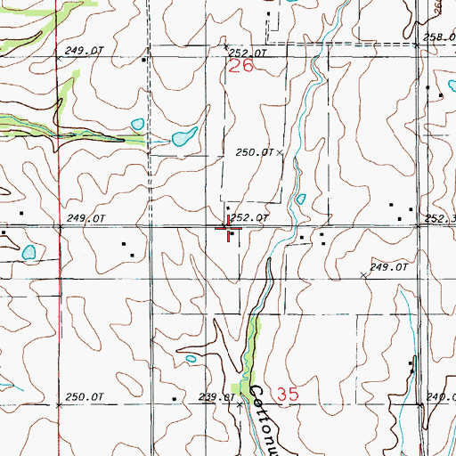 Topographic Map of Goodbar School, MO