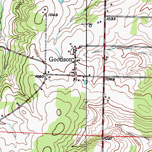Topographic Map of Goodson, MO