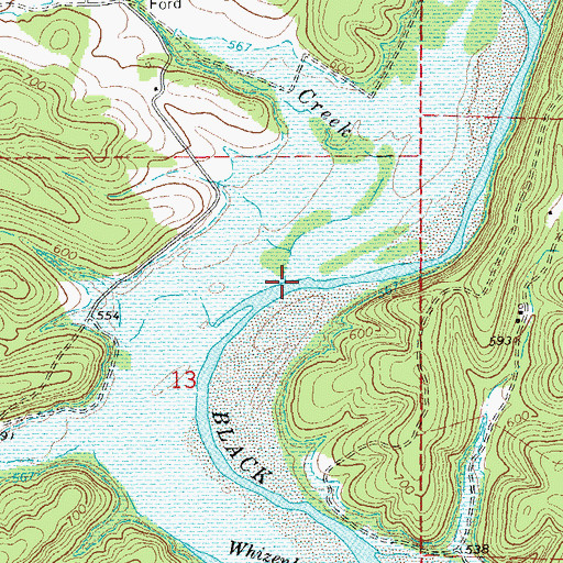 Topographic Map of Goose Creek, MO