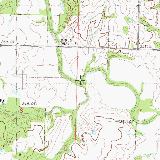 Topographic Map of Goose Creek, MO