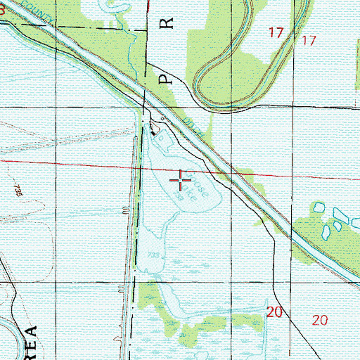 Topographic Map of Goose Lake, MO