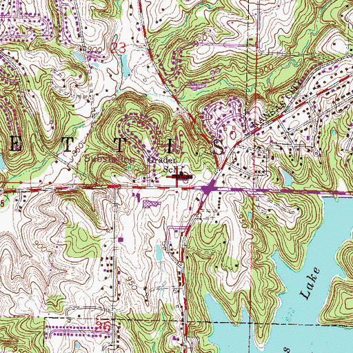 Topographic Map of Graden Elementary School, MO