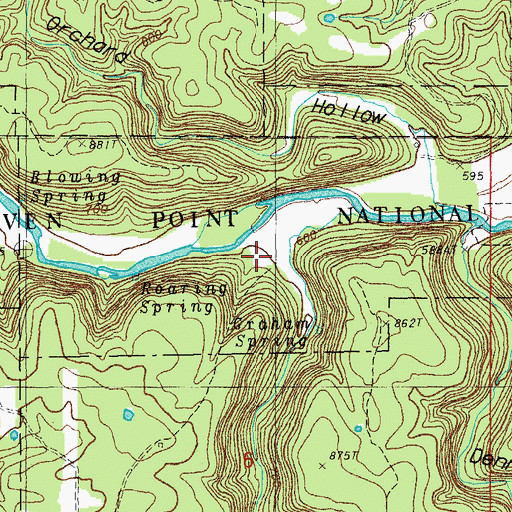 Topographic Map of Graham Hollow, MO