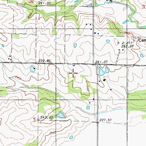 Topographic Map of Grand View Church, MO