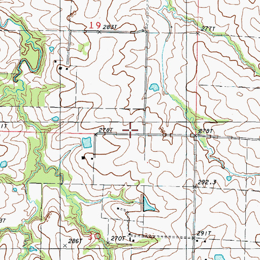 Topographic Map of Grandview School (historical), MO