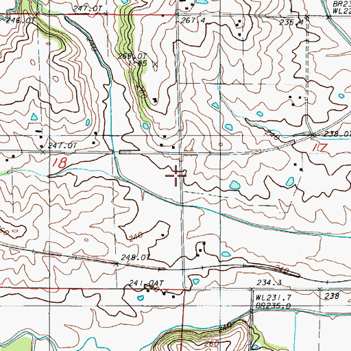 Topographic Map of Granville School (historical), MO
