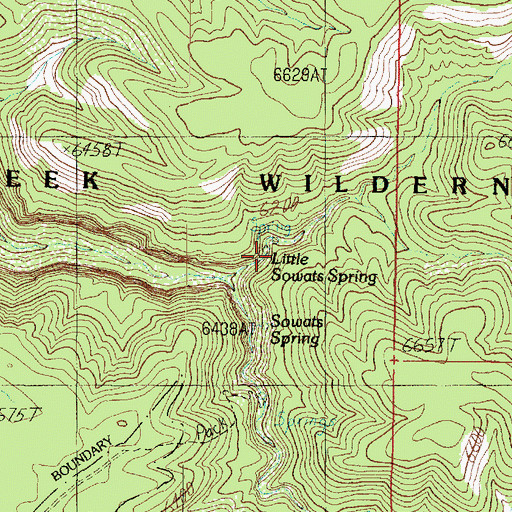 Topographic Map of Little Sowats Canyon, AZ